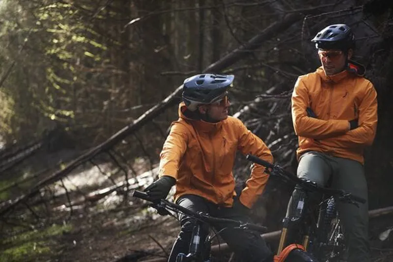 Madison DTE 3-Layer Men's Waterproof Jacket in Mango Orange-4